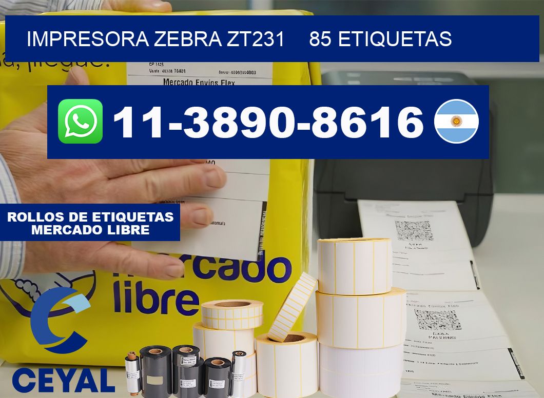 impresora zebra zt231    85 etiquetas