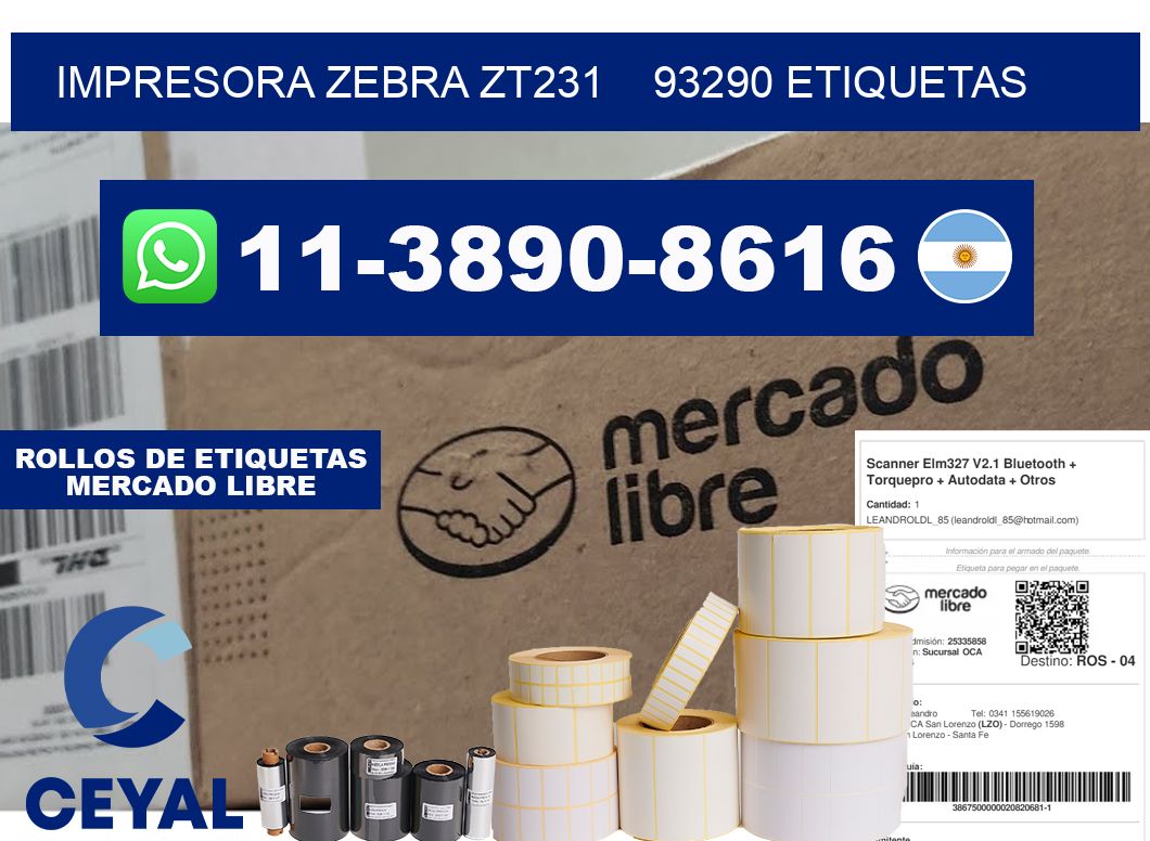 impresora zebra zt231 93290 etiquetas