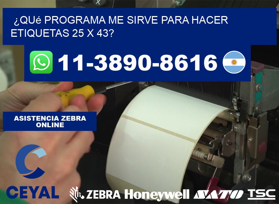 ¿Qué programa me sirve para hacer etiquetas 25 x 43?