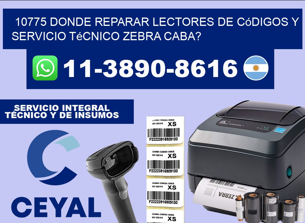 10775 donde reparar Lectores de Códigos y Servicio Técnico zebra Caba?