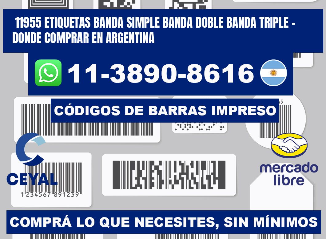 11955 etiquetas banda simple banda doble banda triple - Donde Comprar en Argentina