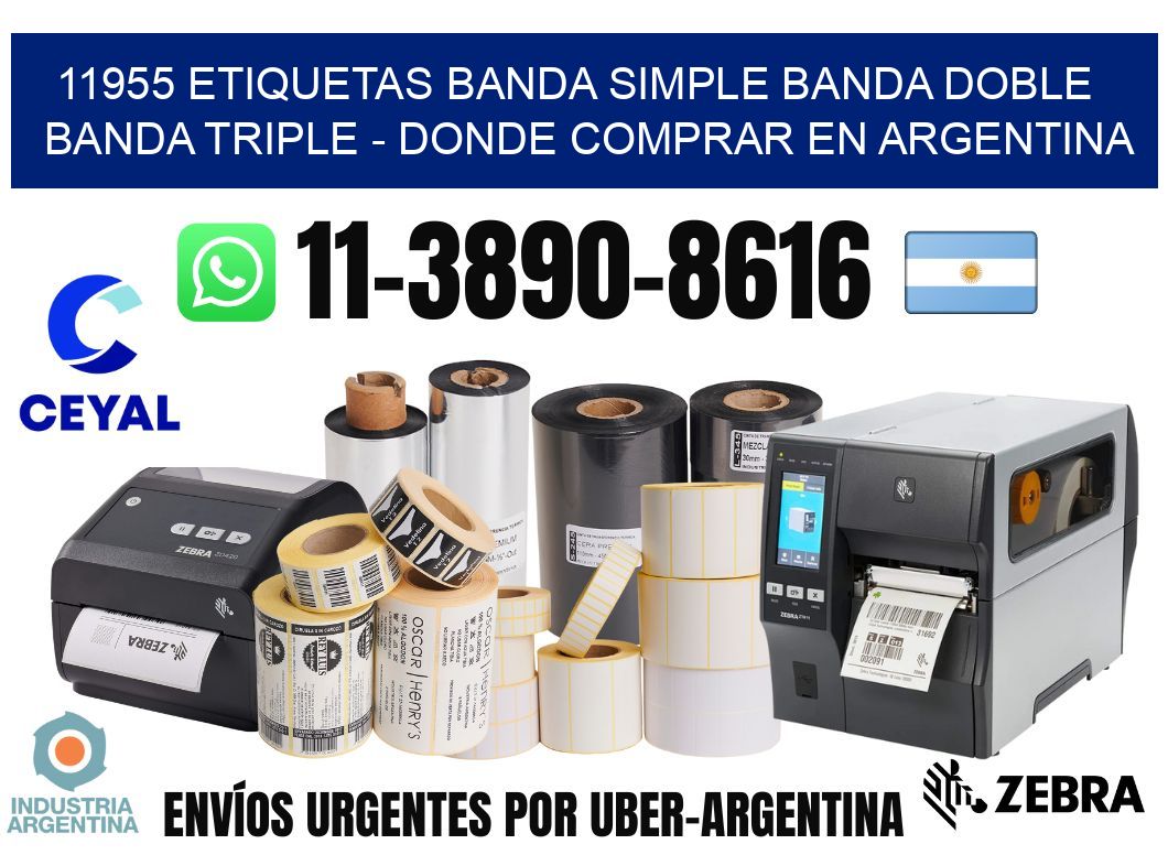 11955 etiquetas banda simple banda doble banda triple - Donde Comprar en Argentina
