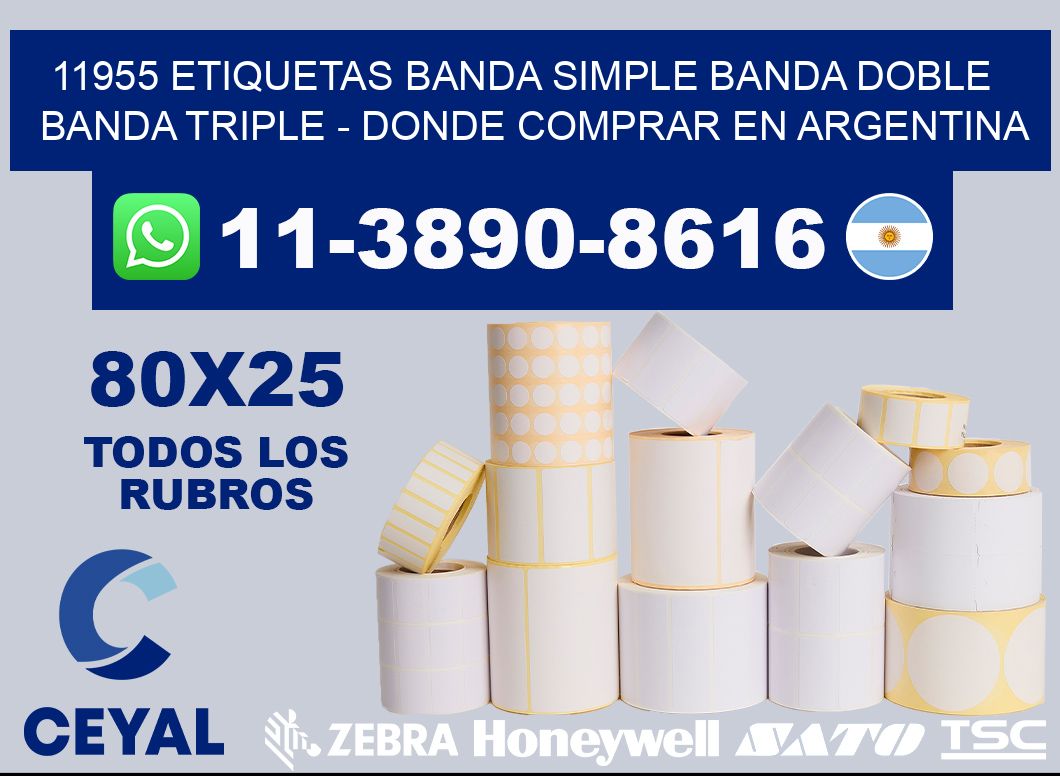 11955 etiquetas banda simple banda doble banda triple - Donde Comprar en Argentina