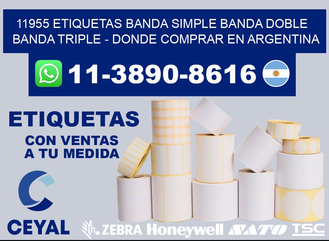 11955 etiquetas banda simple banda doble banda triple - Donde Comprar en Argentina