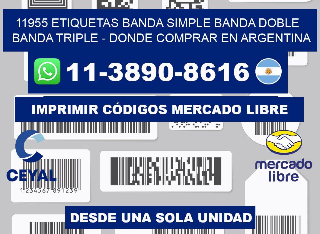 11955 etiquetas banda simple banda doble banda triple - Donde Comprar en Argentina