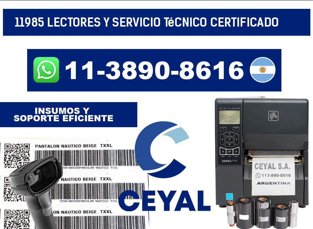 11985 Lectores y Servicio Técnico Certificado