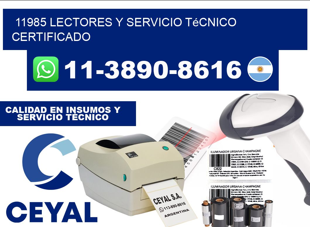 11985 Lectores y Servicio Técnico Certificado