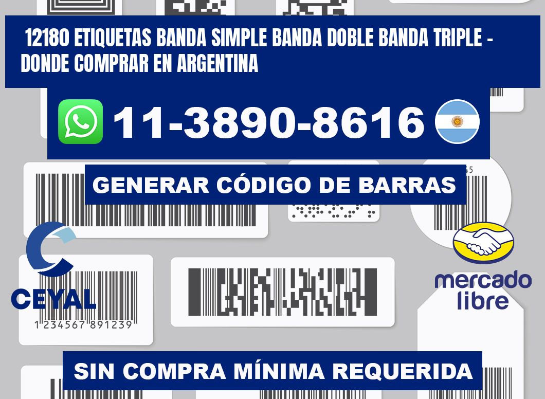 12180 etiquetas banda simple banda doble banda triple - Donde Comprar en Argentina