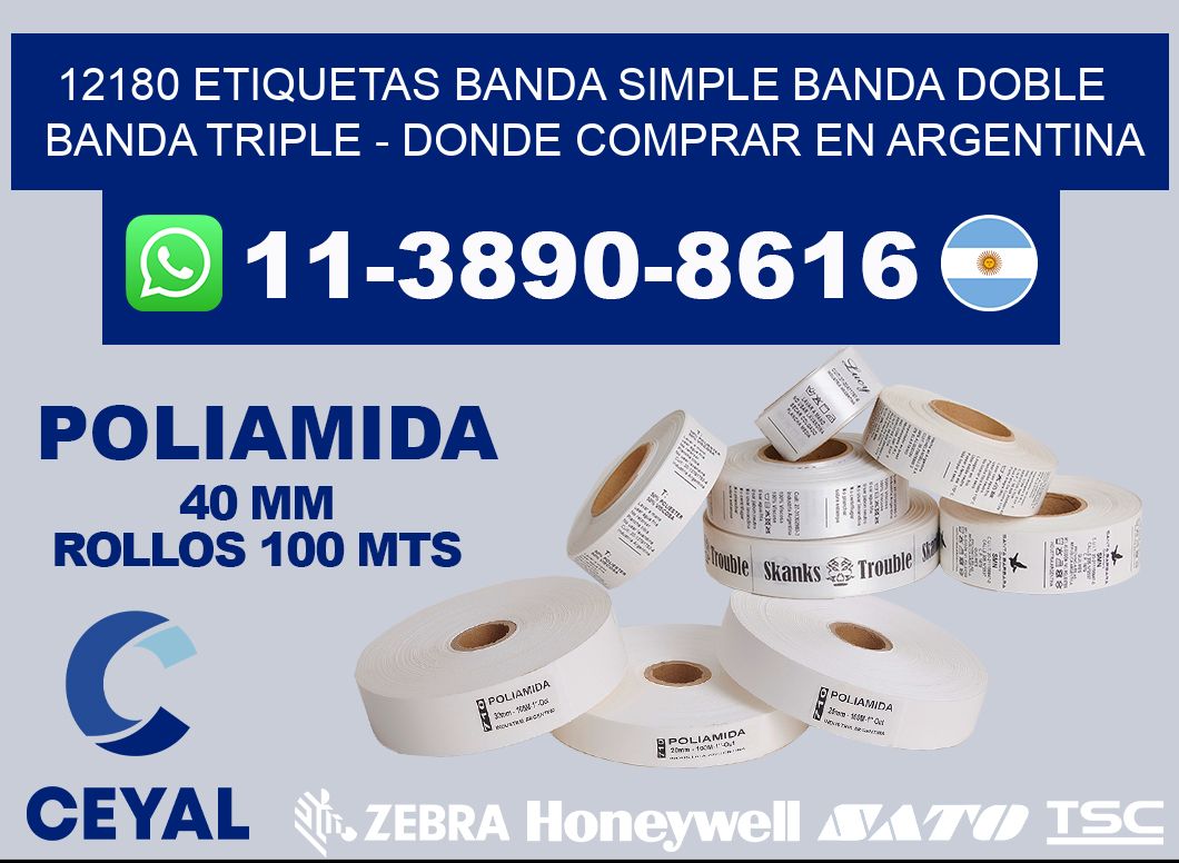 12180 etiquetas banda simple banda doble banda triple - Donde Comprar en Argentina