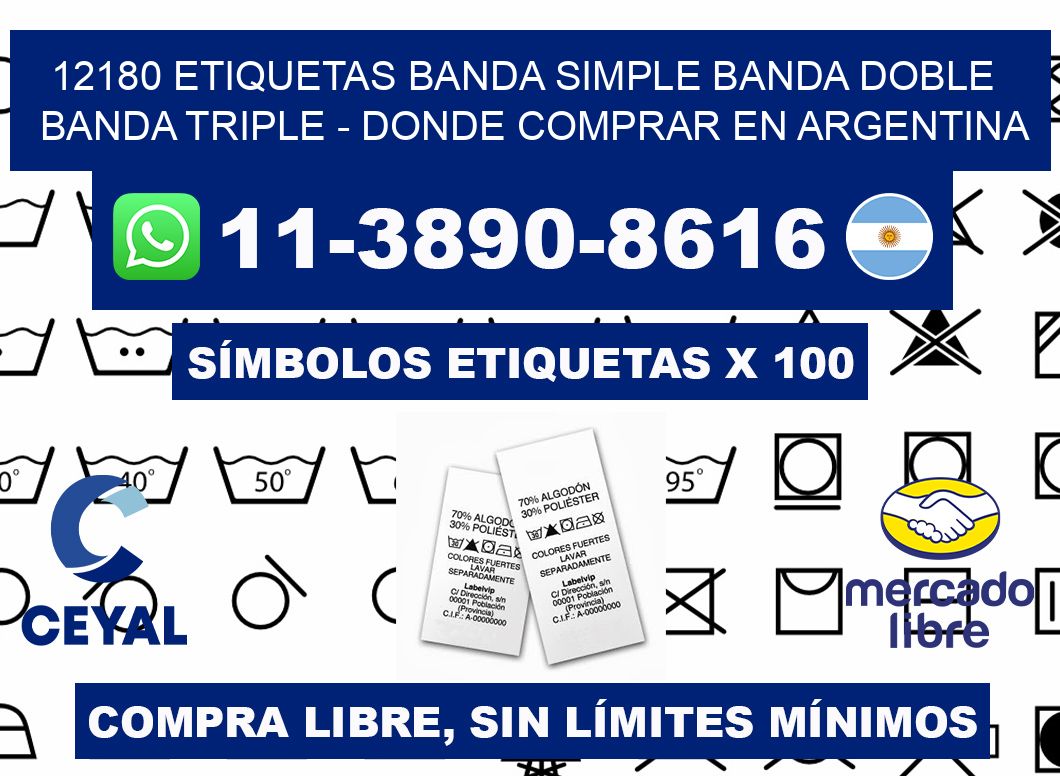 12180 etiquetas banda simple banda doble banda triple - Donde Comprar en Argentina