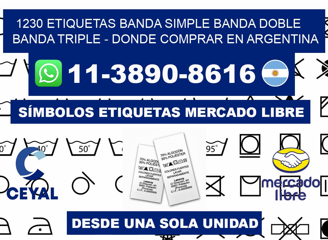 1230 etiquetas banda simple banda doble banda triple - Donde Comprar en Argentina