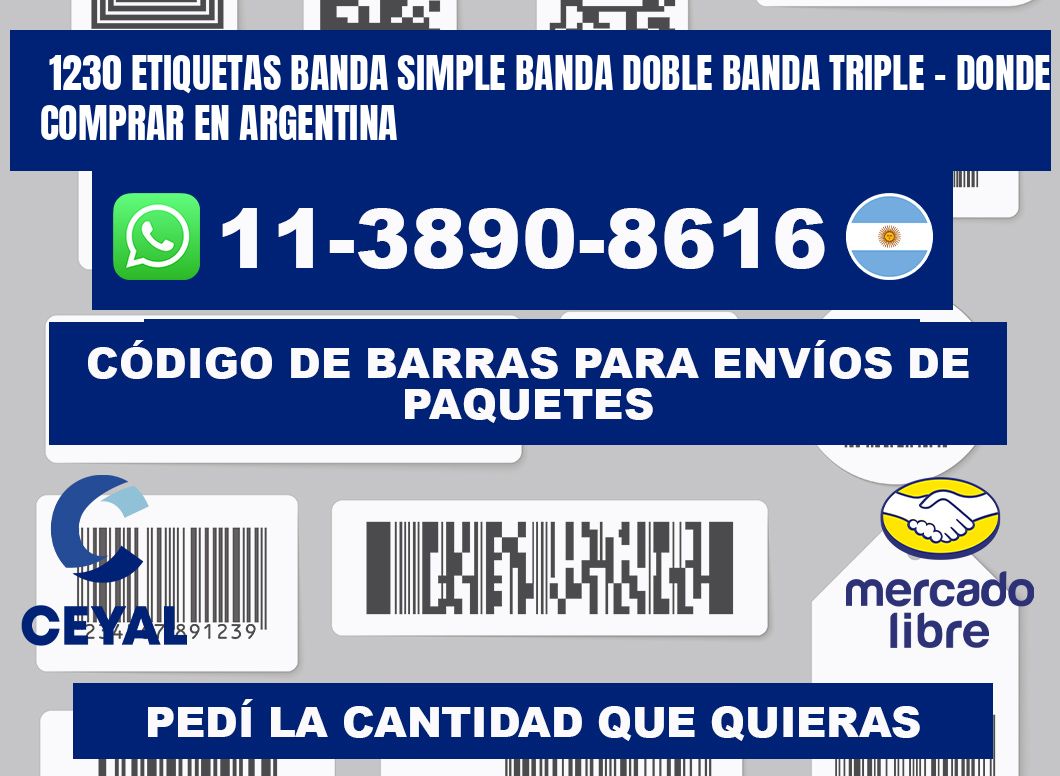 1230 etiquetas banda simple banda doble banda triple - Donde Comprar en Argentina