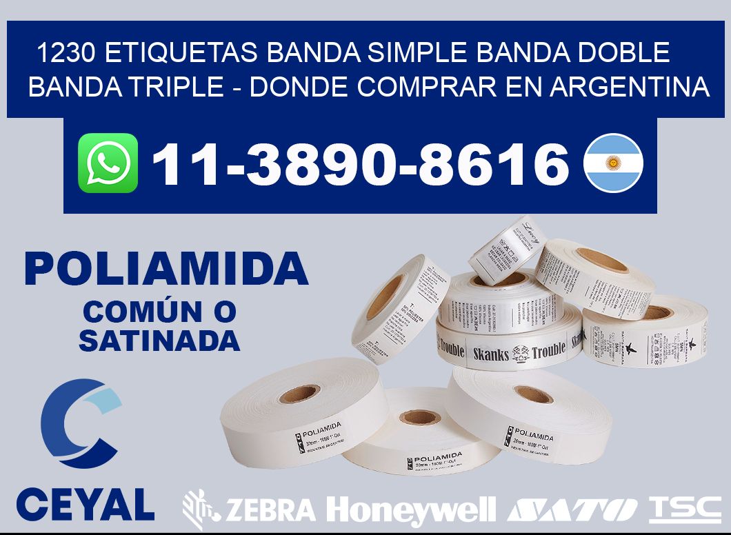 1230 etiquetas banda simple banda doble banda triple - Donde Comprar en Argentina