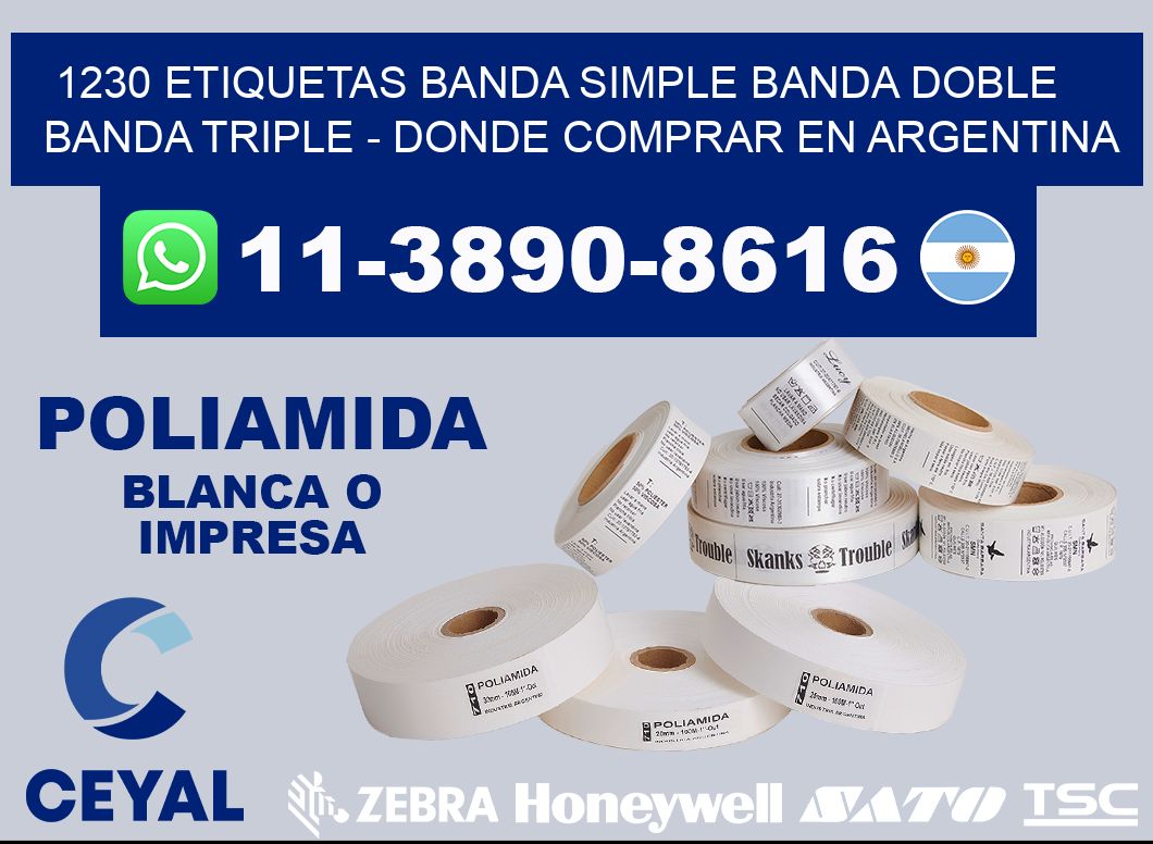 1230 etiquetas banda simple banda doble banda triple - Donde Comprar en Argentina