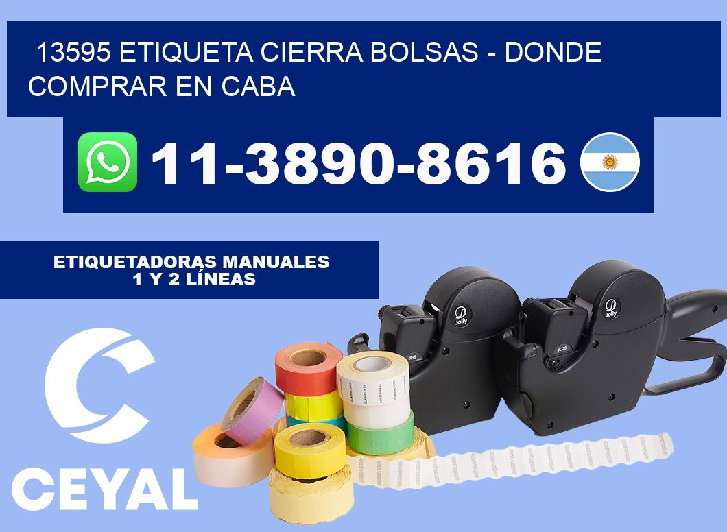 13595 etiqueta Cierra Bolsas - Donde Comprar en Caba