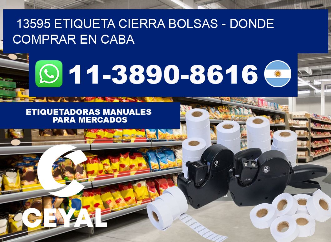 13595 etiqueta Cierra Bolsas - Donde Comprar en Caba