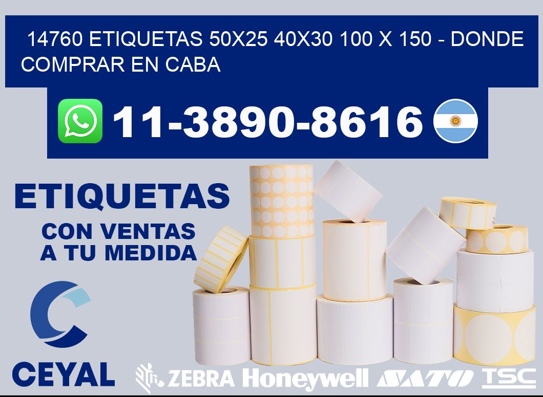 14760 etiquetas 50x25 40x30 100 x 150 - Donde Comprar en Caba