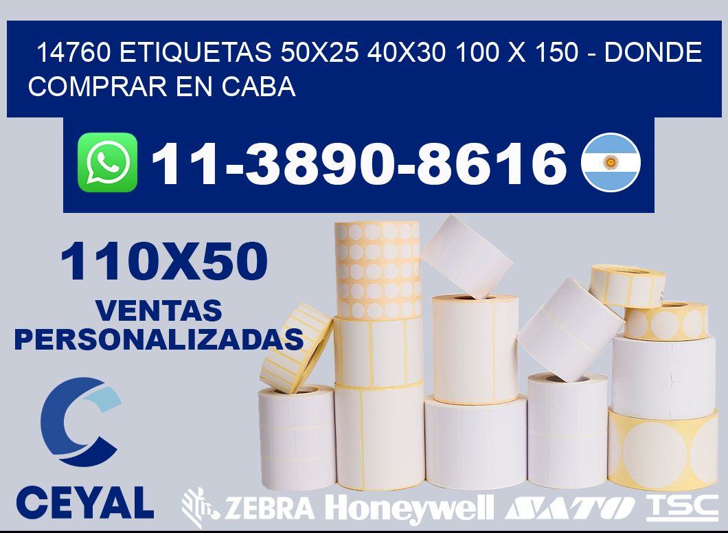 14760 etiquetas 50x25 40x30 100 x 150 - Donde Comprar en Caba