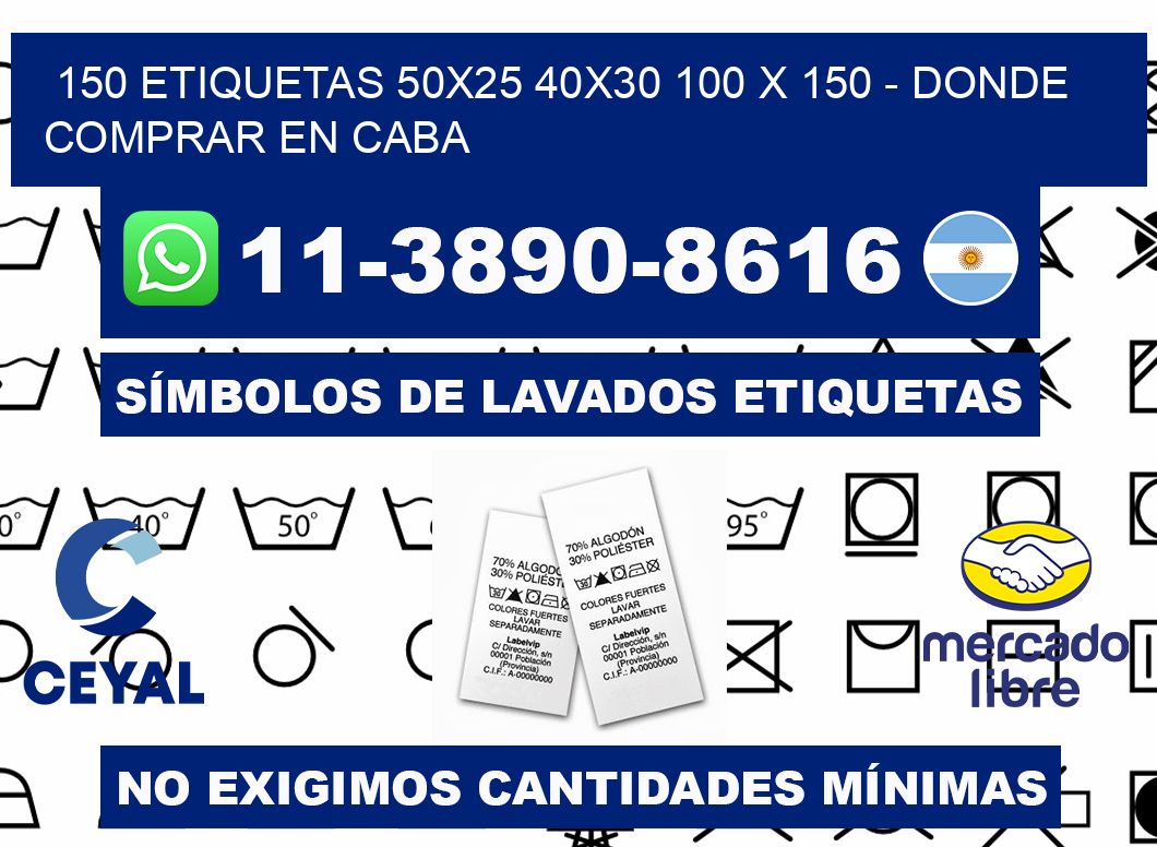 150 etiquetas 50x25 40x30 100 x 150 - Donde Comprar en Caba