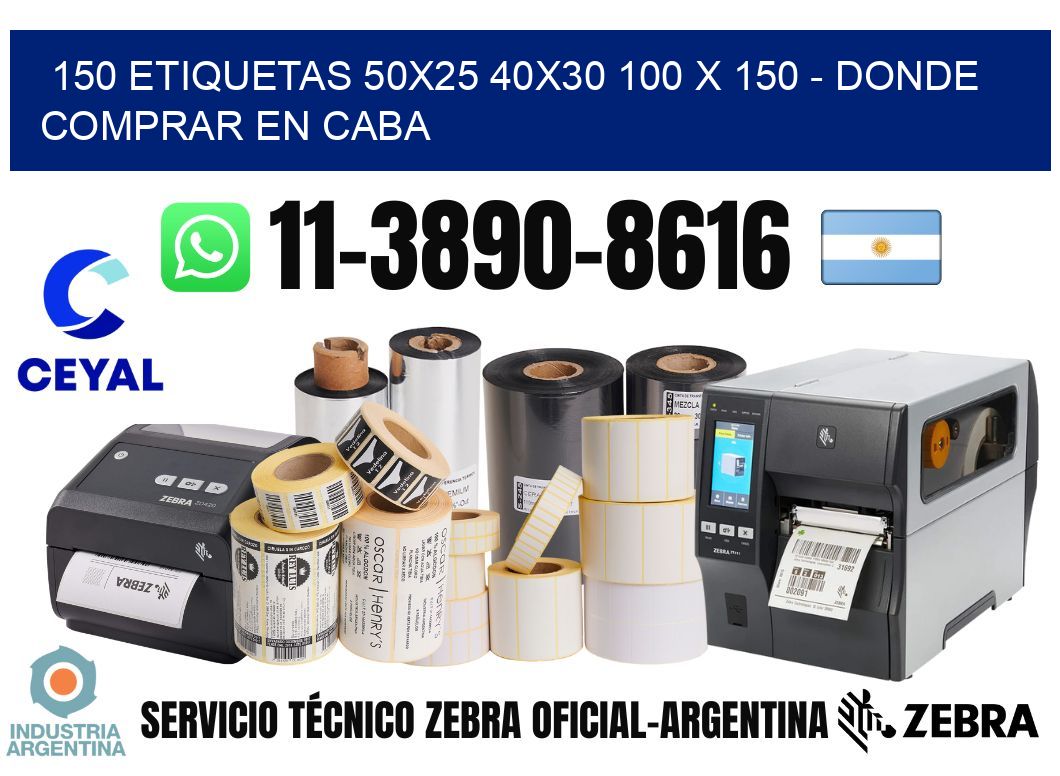 150 etiquetas 50x25 40x30 100 x 150 - Donde Comprar en Caba