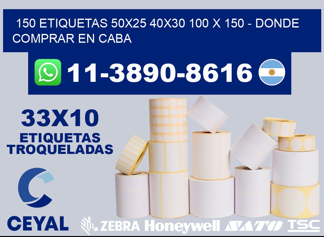 150 etiquetas 50x25 40x30 100 x 150 - Donde Comprar en Caba