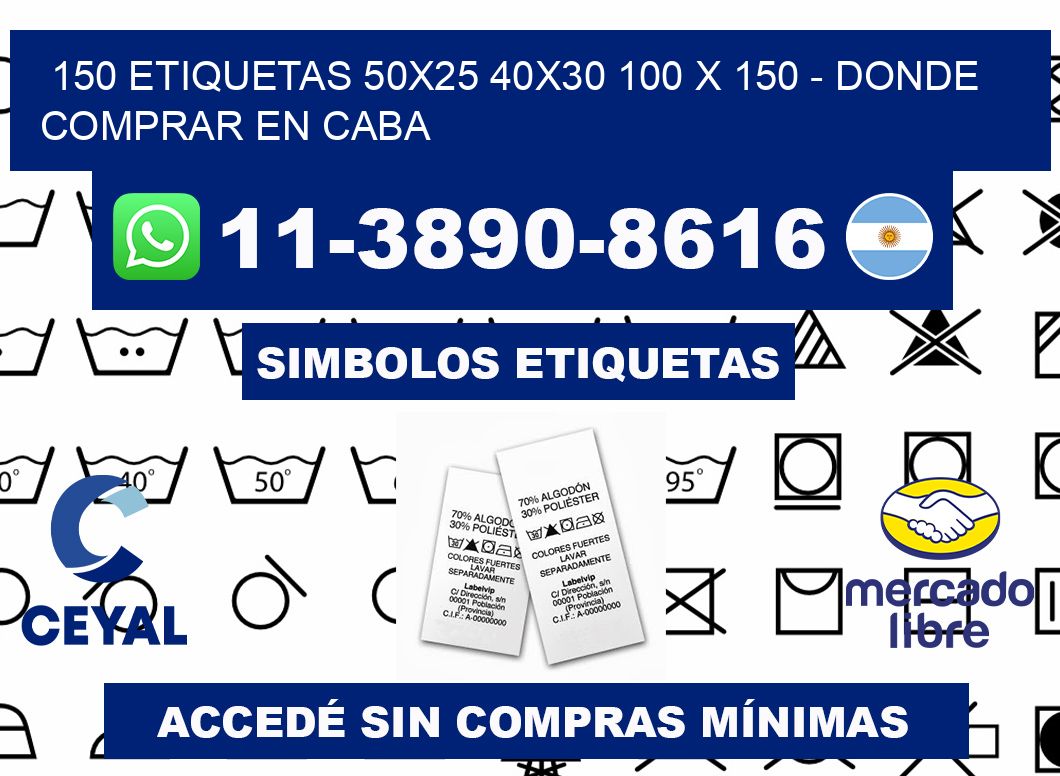 150 etiquetas 50x25 40x30 100 x 150 - Donde Comprar en Caba