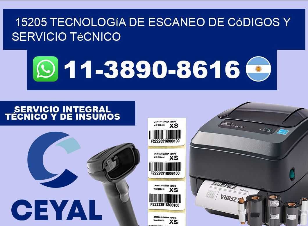 15205 Tecnología de Escaneo de códigos y Servicio Técnico