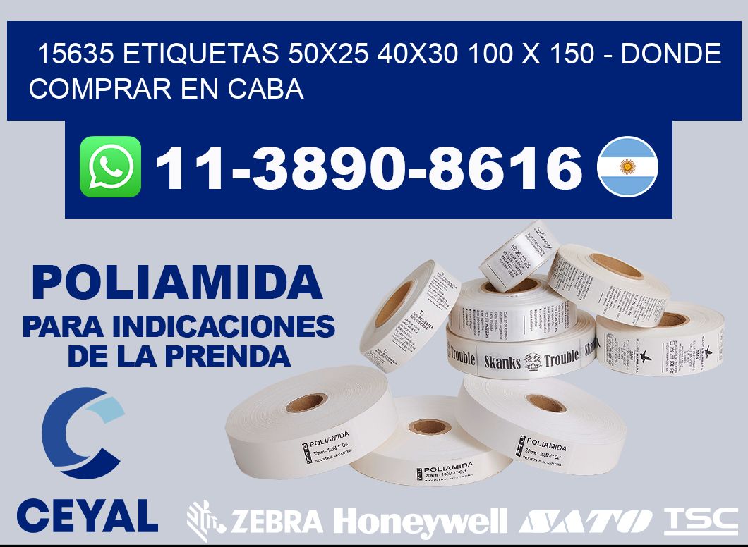 15635 etiquetas 50x25 40x30 100 x 150 - Donde Comprar en Caba