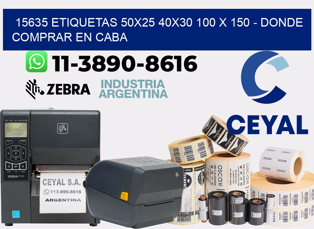 15635 etiquetas 50x25 40x30 100 x 150 - Donde Comprar en Caba
