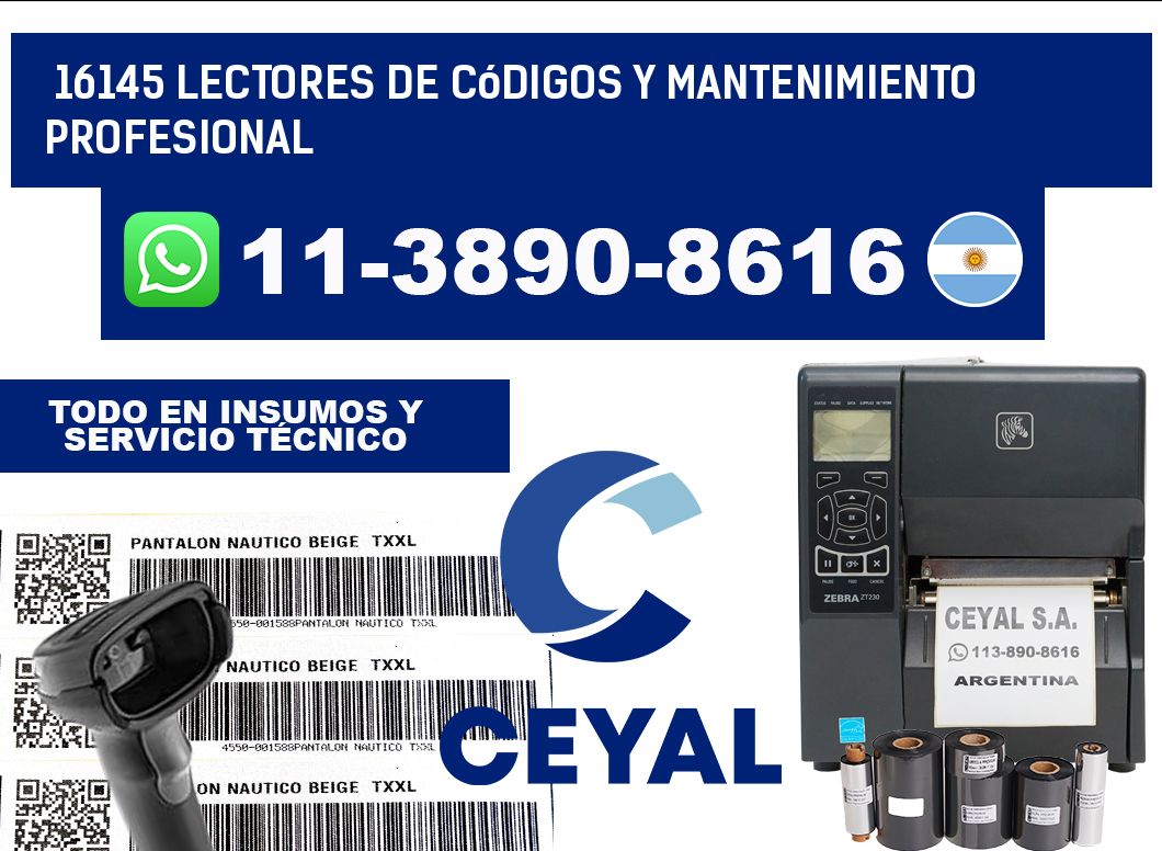 16145 Lectores de Códigos y Mantenimiento Profesional