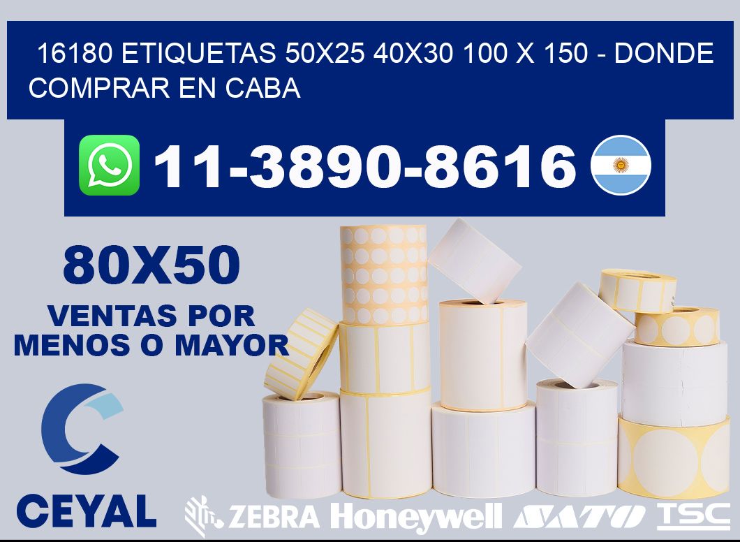 16180 etiquetas 50x25 40x30 100 x 150 - Donde Comprar en Caba