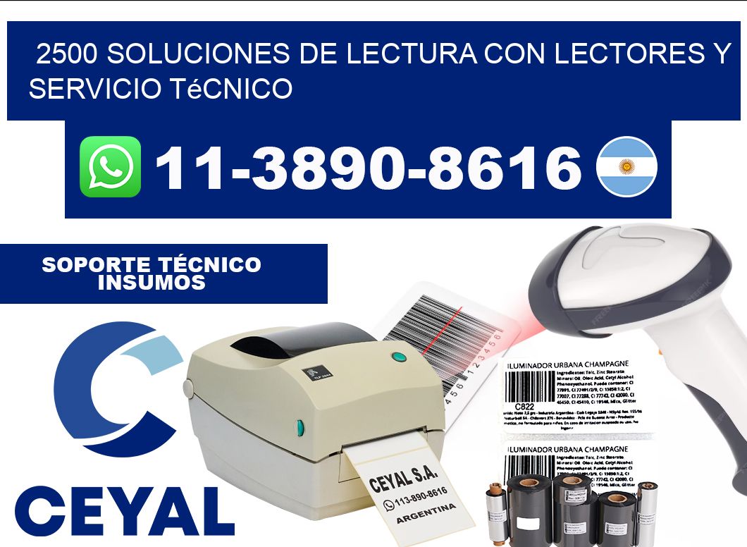 2500 Soluciones de lectura con lectores y Servicio Técnico