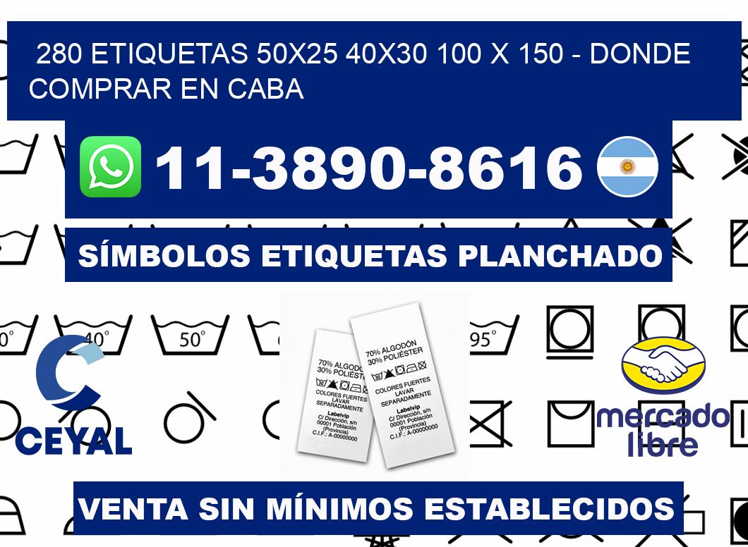 280 etiquetas 50x25 40x30 100 x 150 - Donde Comprar en Caba