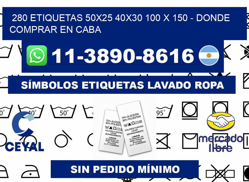 280 etiquetas 50x25 40x30 100 x 150 - Donde Comprar en Caba