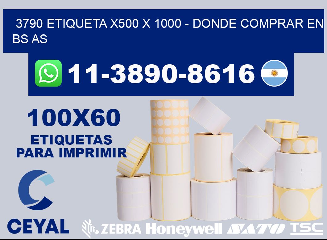 3790 etiqueta x500 x 1000 - Donde Comprar en bs as