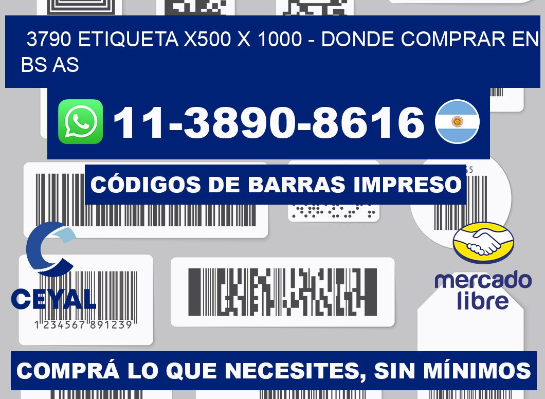 3790 etiqueta x500 x 1000 - Donde Comprar en bs as