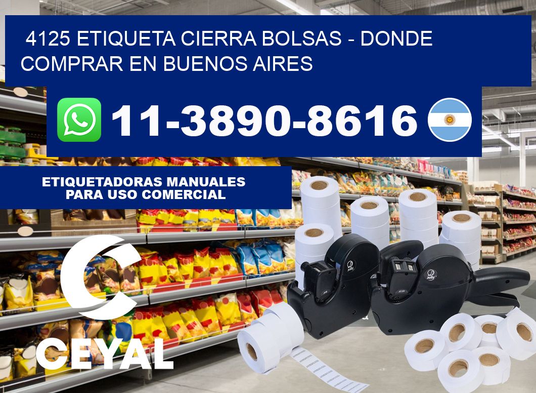 4125 etiqueta Cierra Bolsas - Donde Comprar en Buenos Aires