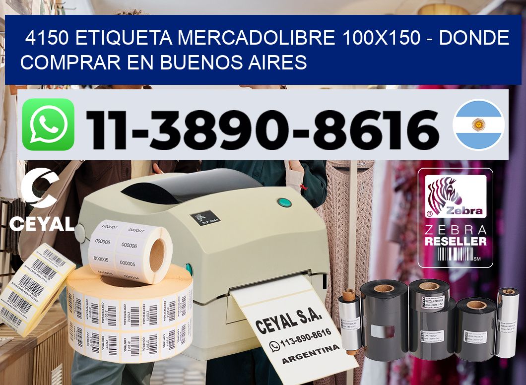 4150 etiqueta MercadoLibre 100×150 – Donde Comprar en Buenos Aires