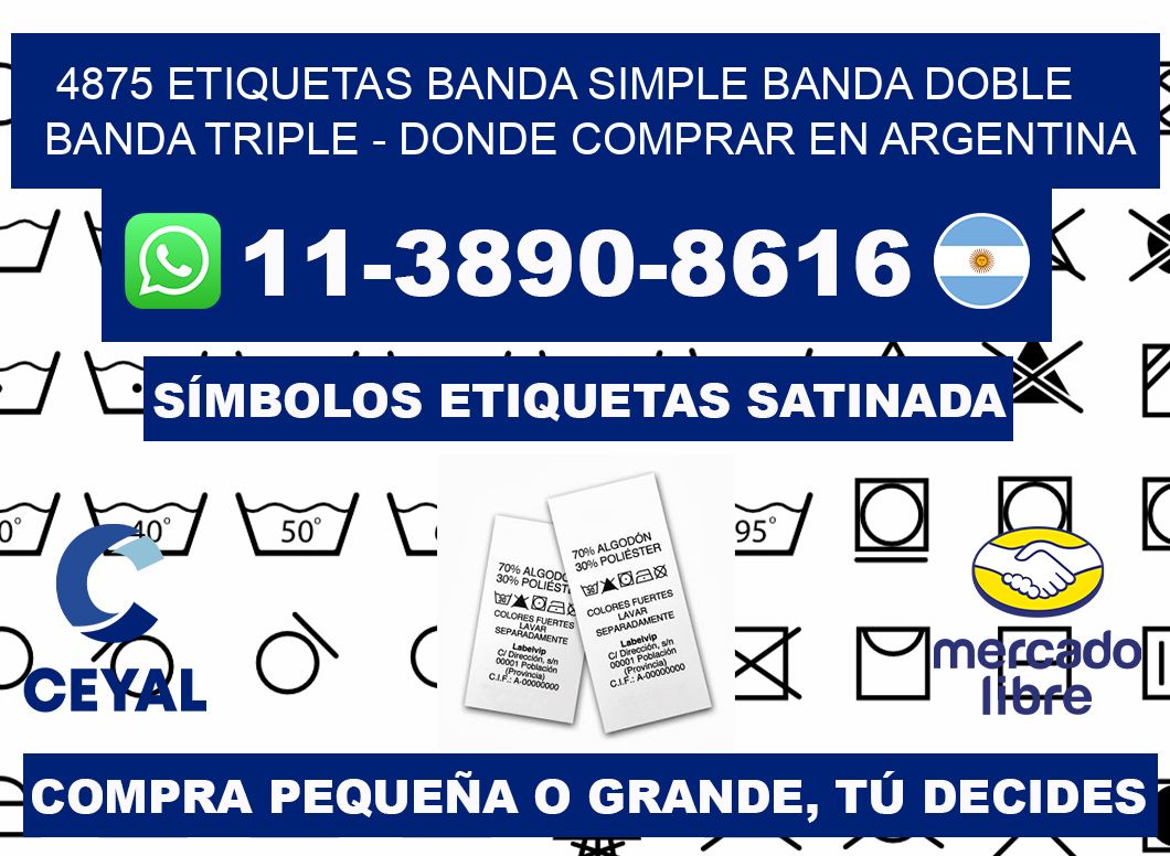 4875 etiquetas banda simple banda doble banda triple - Donde Comprar en Argentina