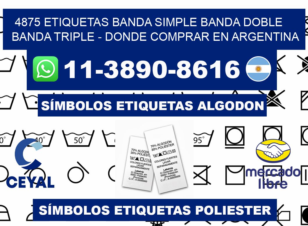 4875 etiquetas banda simple banda doble banda triple - Donde Comprar en Argentina