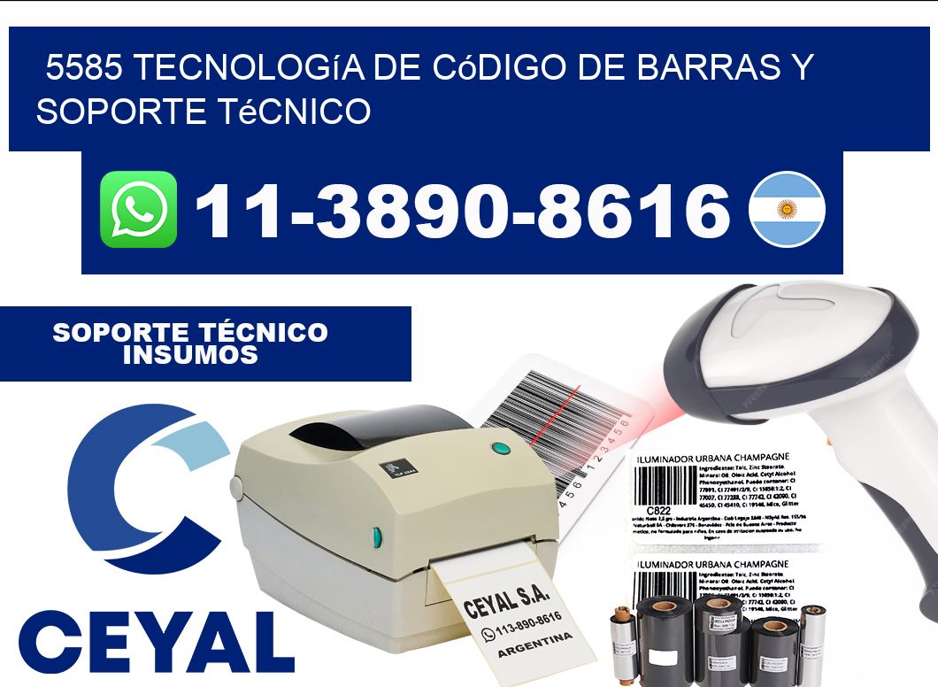 5585 Tecnología de Código de Barras y Soporte Técnico