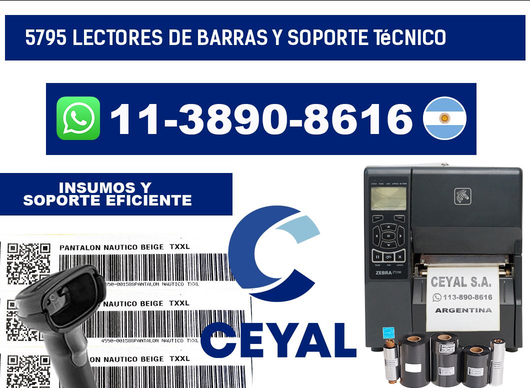 5795 Lectores de barras y Soporte Técnico