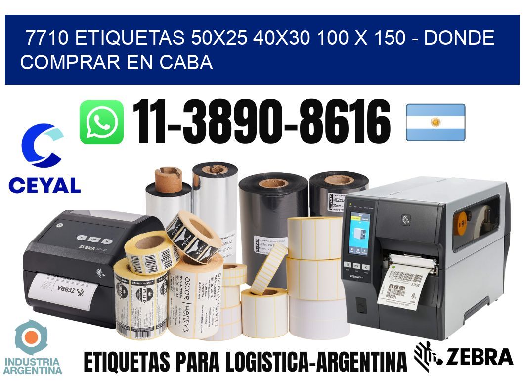 7710 etiquetas 50x25 40x30 100 x 150 - Donde Comprar en Caba