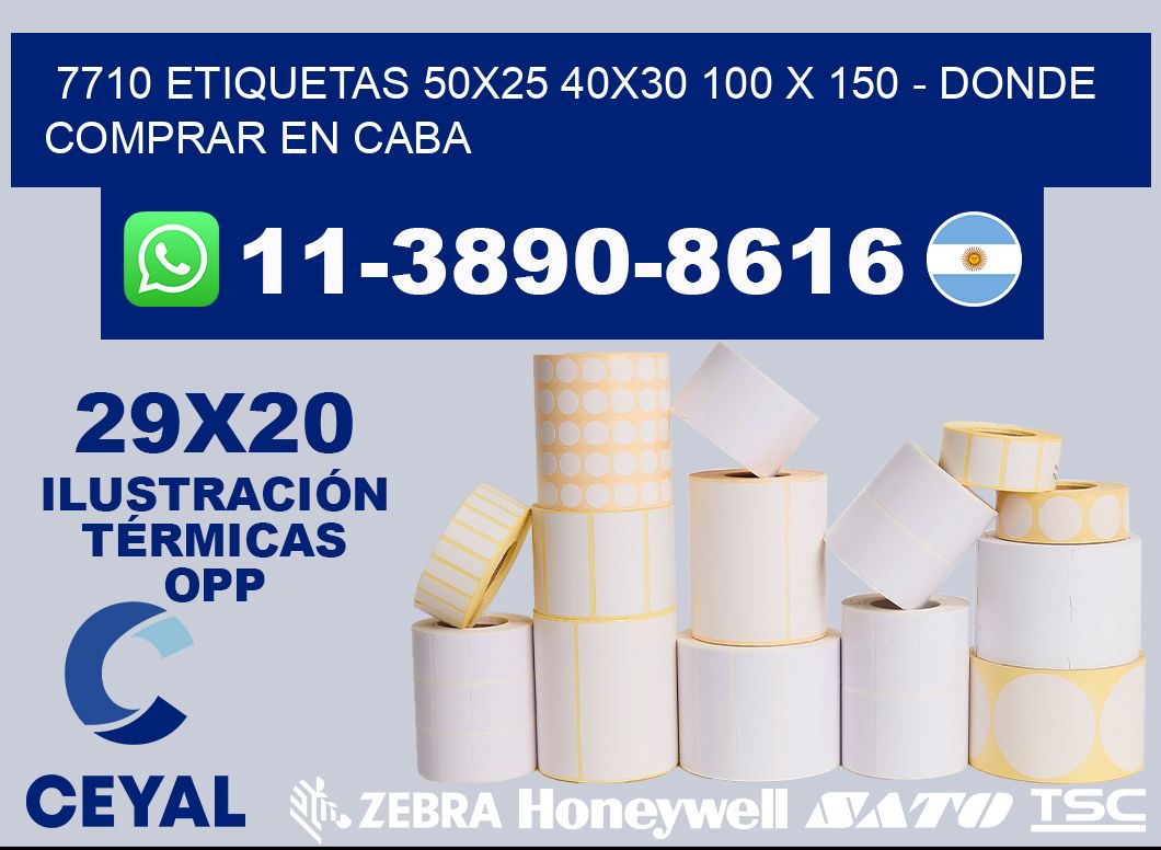 7710 etiquetas 50x25 40x30 100 x 150 - Donde Comprar en Caba