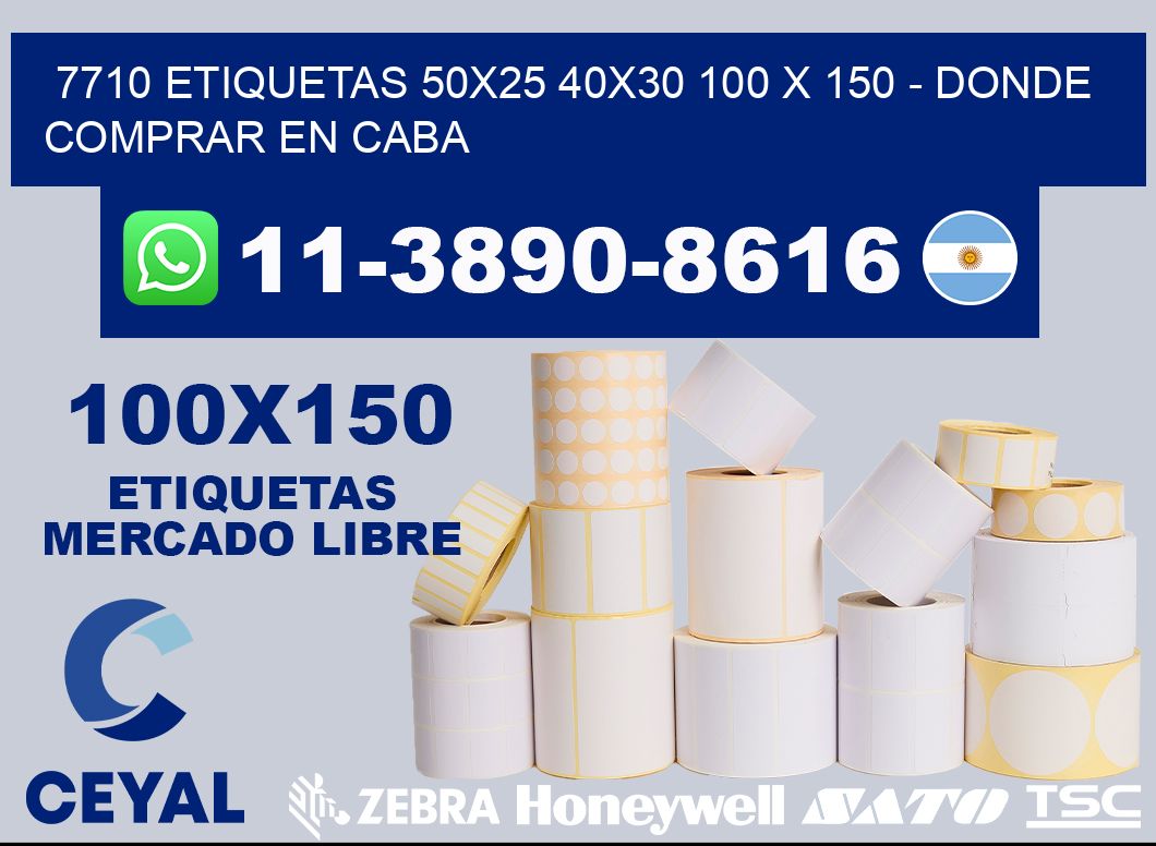 7710 etiquetas 50x25 40x30 100 x 150 - Donde Comprar en Caba