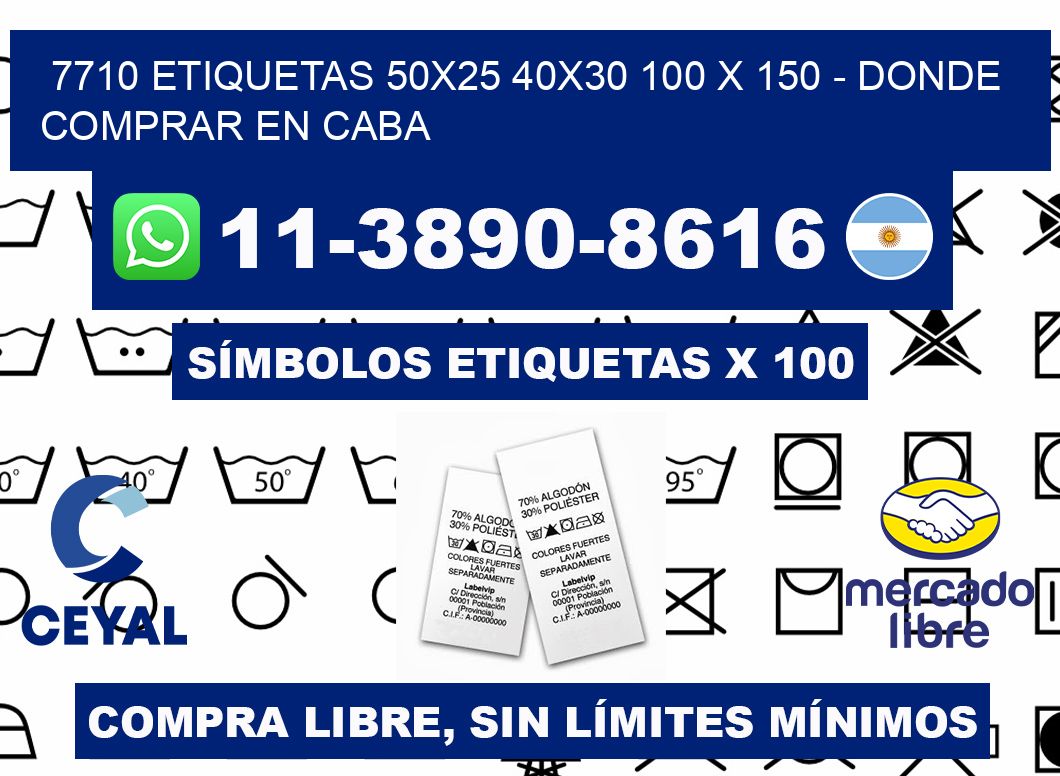 7710 etiquetas 50x25 40x30 100 x 150 - Donde Comprar en Caba