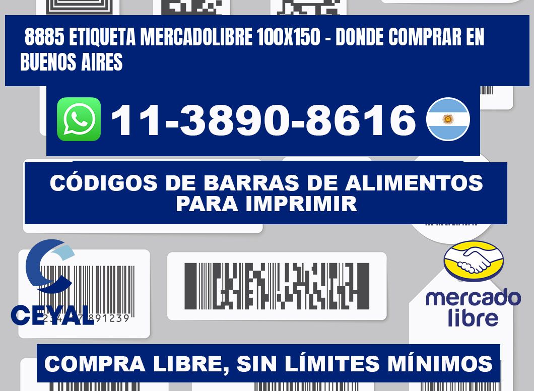 8885 etiqueta MercadoLibre 100x150 - Donde Comprar en Buenos Aires