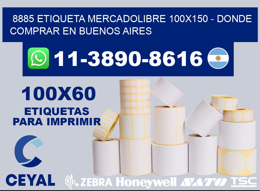 8885 etiqueta MercadoLibre 100x150 - Donde Comprar en Buenos Aires