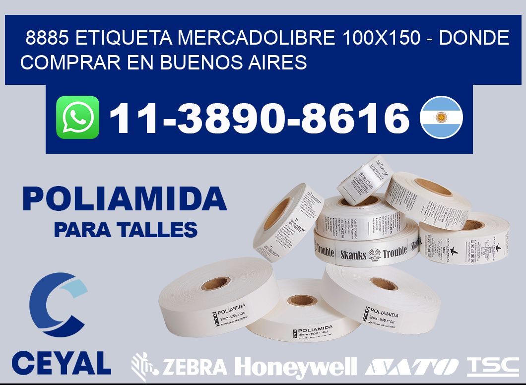 8885 etiqueta MercadoLibre 100x150 - Donde Comprar en Buenos Aires