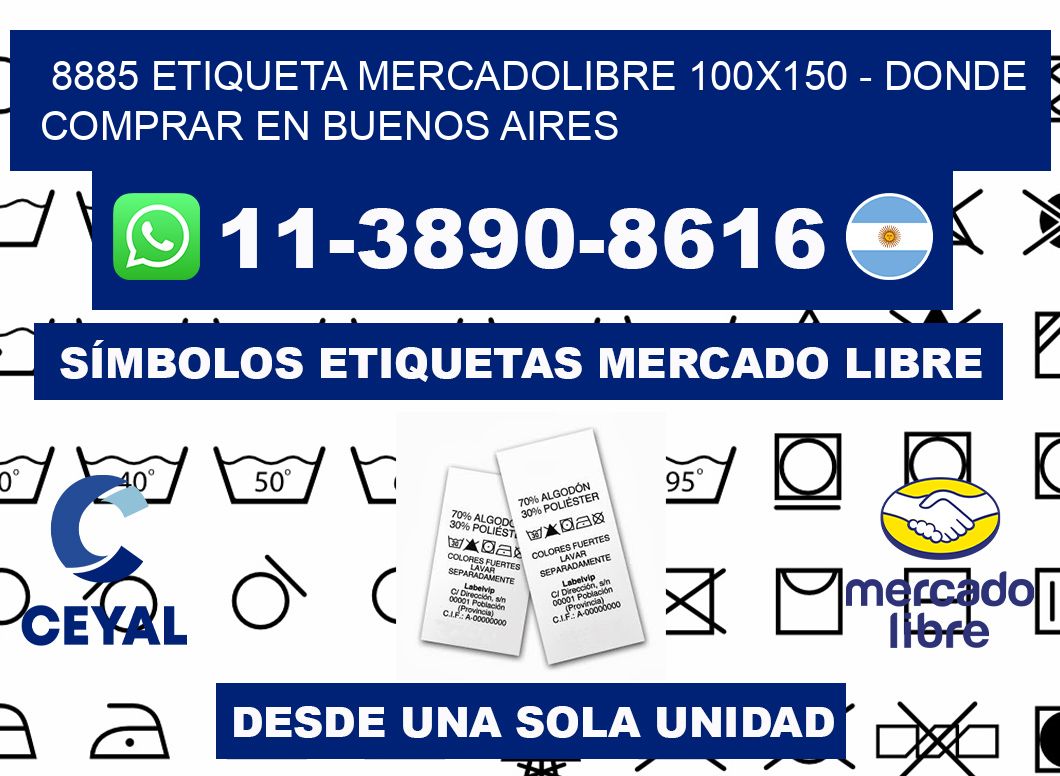 8885 etiqueta MercadoLibre 100x150 - Donde Comprar en Buenos Aires
